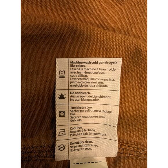 Carhartt Coat Women XXL Size 20 Camel Brown Rugged Flex Canvas Hooded Utility - Picture 9 of 9